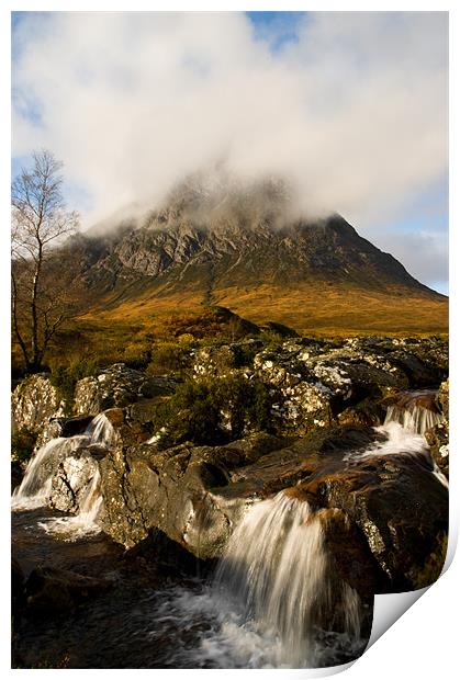 Cloud on the Buachaille Print by Jacqi Elmslie
