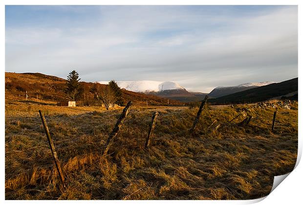 Snow on The Ben Print by Jacqi Elmslie