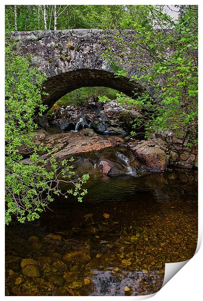 Stone Bridge near Loch Garry Print by Jacqi Elmslie