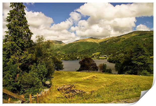 A path down to Grasmere lake  Print by Jacqi Elmslie