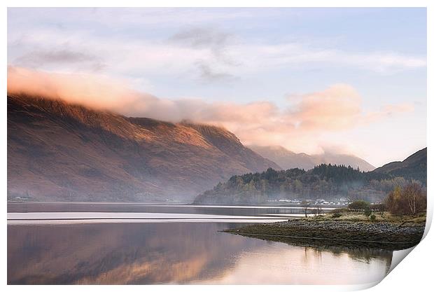  Misty Dawn on Loch Leven Print by Jacqi Elmslie
