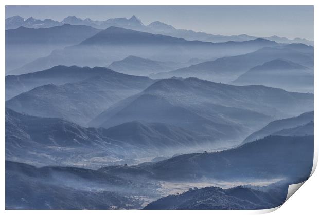 Blue Himalayan Dawn Print by Jacqi Elmslie