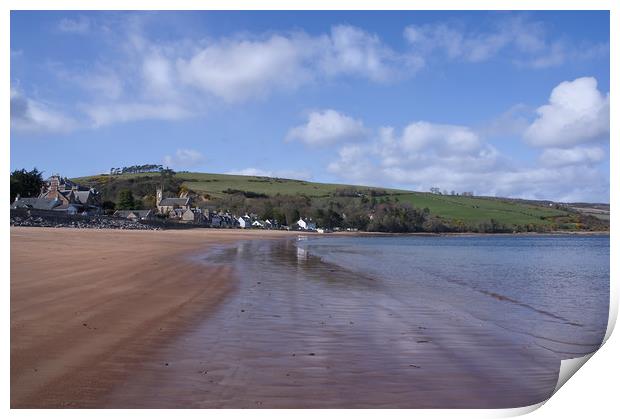 Rosemarkie From the Beach, Scotland Print by Jacqi Elmslie