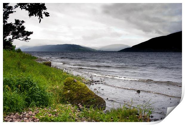 A Wet Day by Loch Ness Print by Jacqi Elmslie