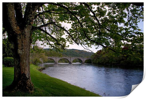 The River Tay at Dunkeld Scotland Print by Jacqi Elmslie
