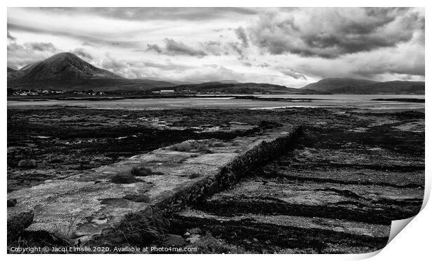 A grey day on Skye Print by Jacqi Elmslie