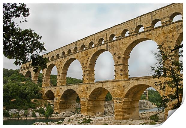 The Pont du Gard Print by Jacqi Elmslie