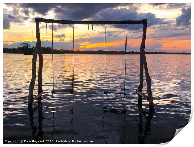 Swing set Print by Dave Hayward