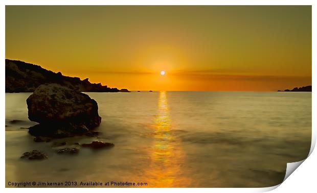 Golden Bay Sunset Print by Jim kernan