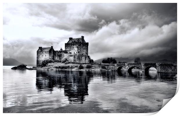 Eilean Donan Castle B&W Print by Jim kernan