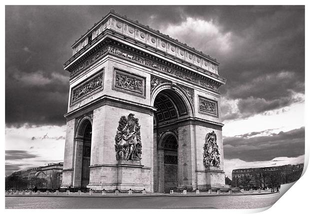 The Arc De Triomphe Print by Jim kernan
