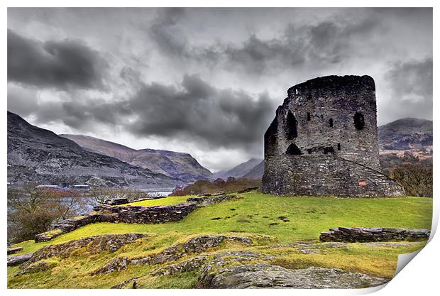 Dolbadarn Castle Print by Jim kernan