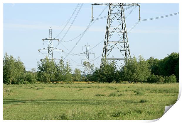 Pylons Print by Kevin West