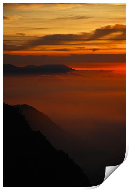 Mount Bromo Sunrise Print by Alexander Mieszkowski
