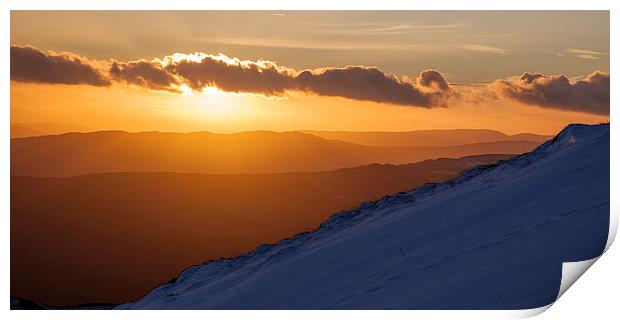  Mountain Sunset Print by James Buckle
