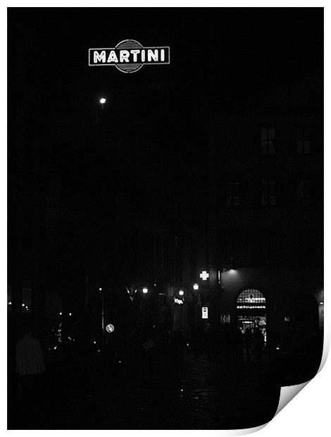 Martini Sign in Florence Print by Carla Marie Brimelow