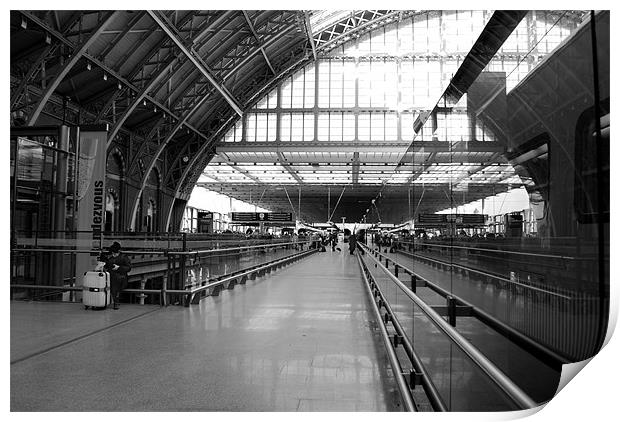 St Pancras talking Print by Katie gurney