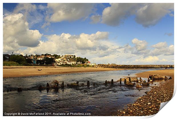 Low tide at Ballycastle Print by David McFarland