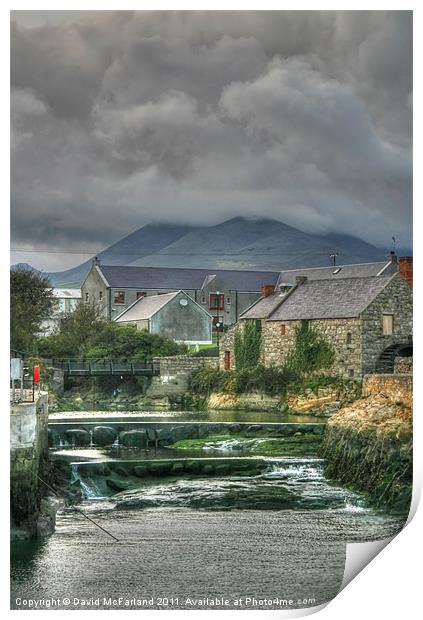 Annalong, Corn Mill, County Down Print by David McFarland