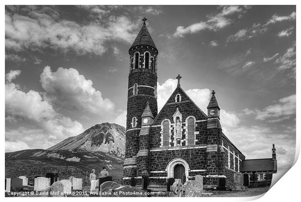 Dunlewey Chapel and Errigal Print by David McFarland