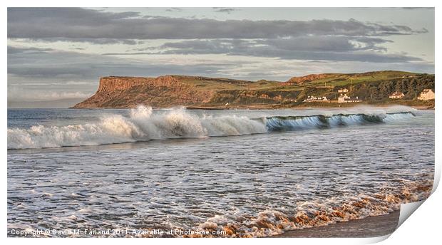 Antrim Coast Surf Print by David McFarland