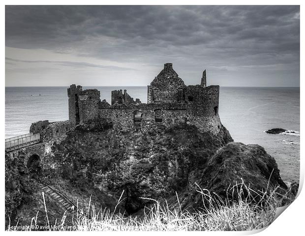 Dark Dunluce (Dún Libhse) Print by David McFarland