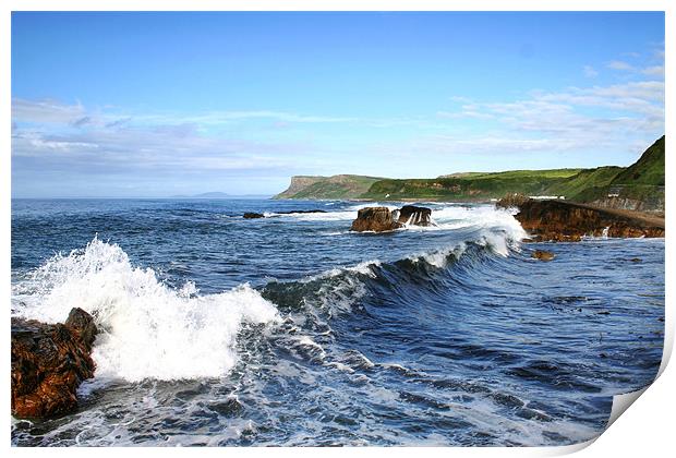 Fair Head surf Print by David McFarland