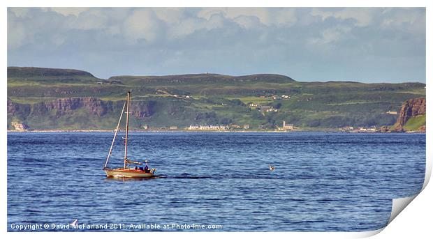 Calm Rathlin Crossing Print by David McFarland