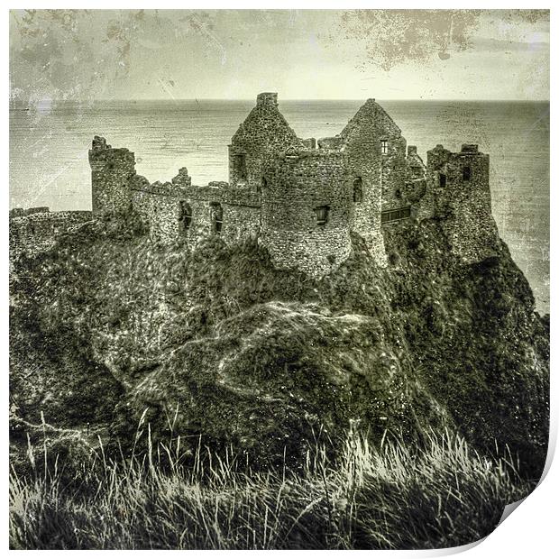Old Dunluce Castle Print by David McFarland