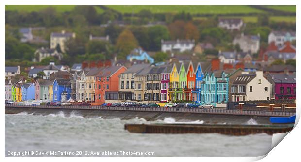 Street of many colours Print by David McFarland