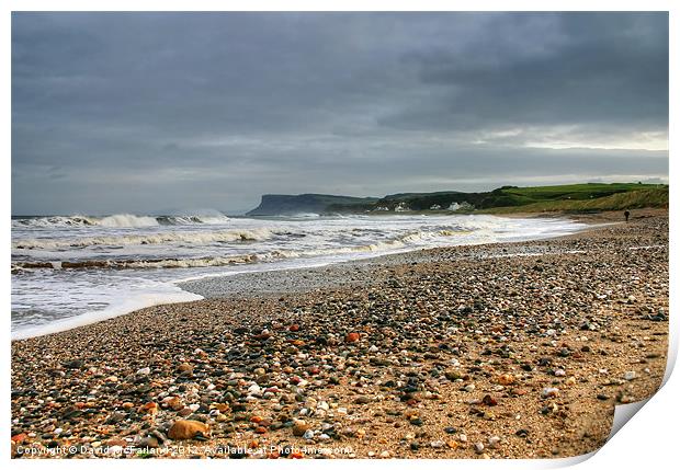 Winter winds at Ballycastle Print by David McFarland