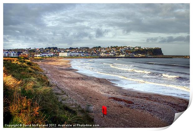 Bracing Ballycastle Beach Print by David McFarland