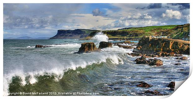 Unforgettable Ballycastle panorama Print by David McFarland