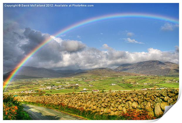 Mourne Rainbow Country Print by David McFarland