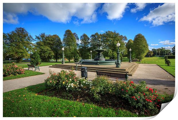 Coalbrookdale Fountain Lurgan Park Print by David McFarland