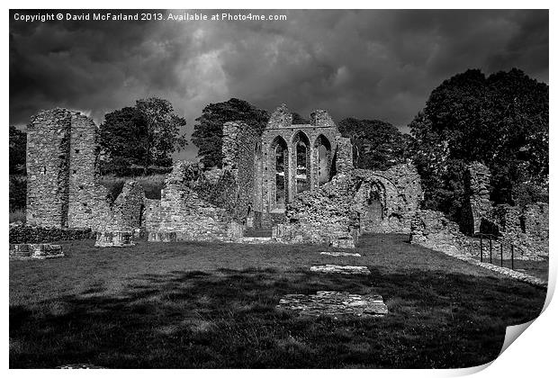 Inch Abbey, Downpatrick Print by David McFarland