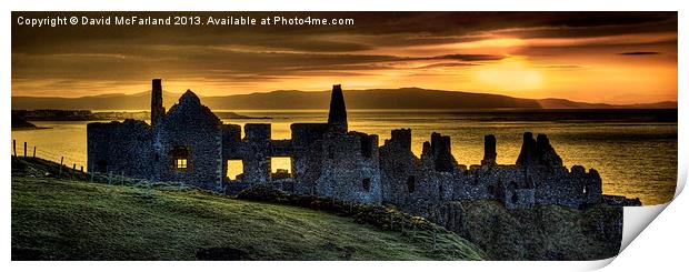 Dunluce Castle panorama Print by David McFarland