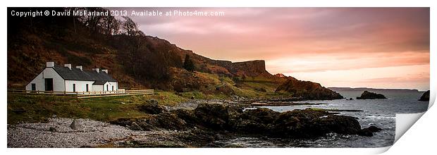 Murlough Bay sunset Print by David McFarland