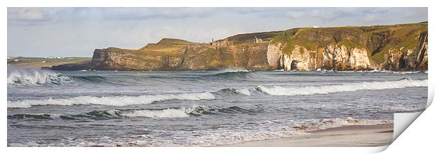 Waves at White Rocks, Portrush (2) Print by David McFarland