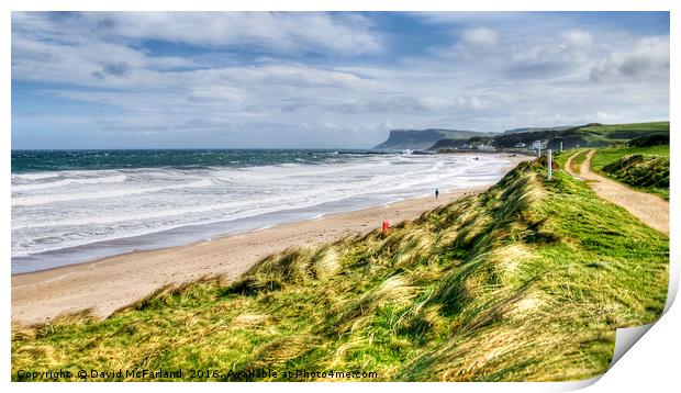 Gale force at Ballycastle Print by David McFarland