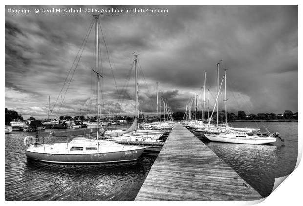 Kinnego Marina, Lough Neagh Print by David McFarland