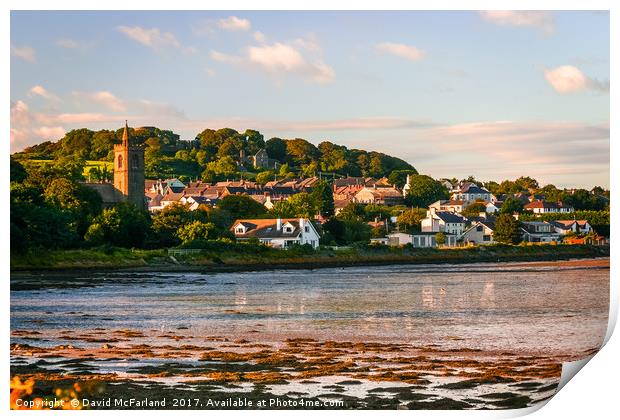 Evening reflections at Dundrum Print by David McFarland