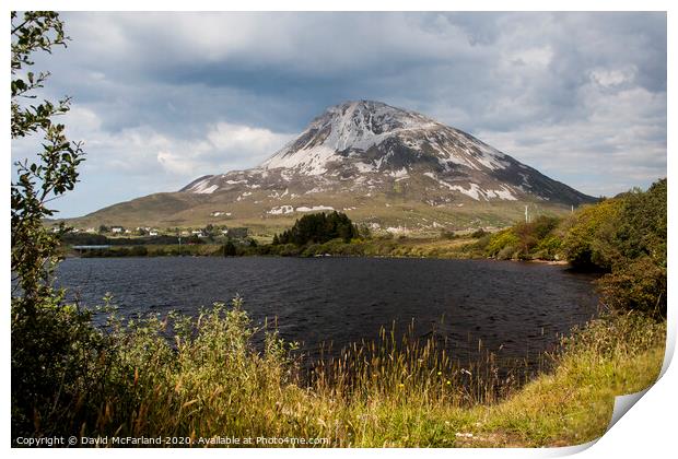 Errigal Mountain Print by David McFarland