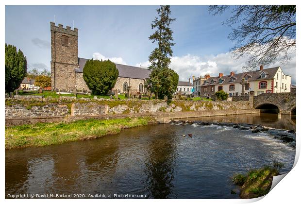 The River Lagan passes through Dromore, County Down Print by David McFarland