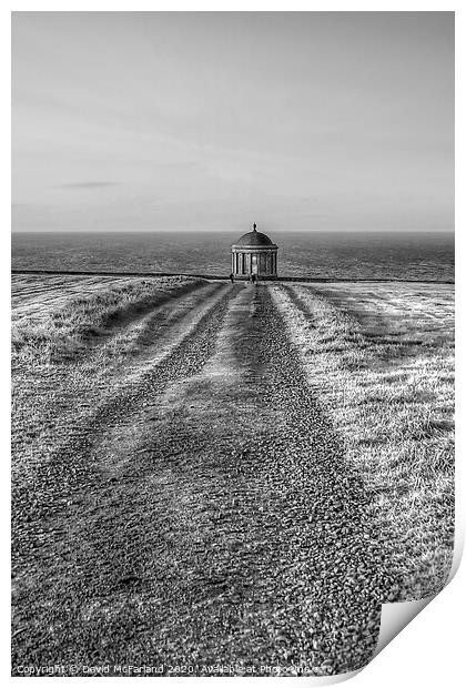 Mussenden Temple in Londonderry, Northern Ireland Print by David McFarland