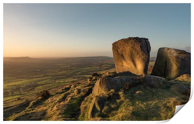 Peak District Sun Set Print by Rob Camp