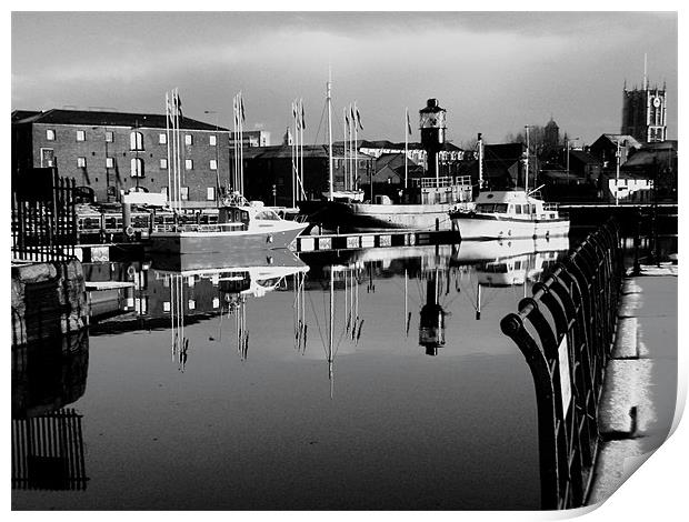 kingston upon hull marina Print by Martin Parkinson