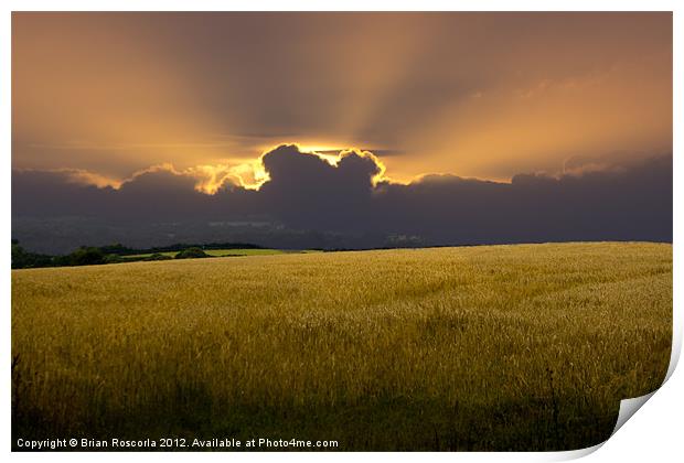 Cornish Sunrise Print by Brian Roscorla