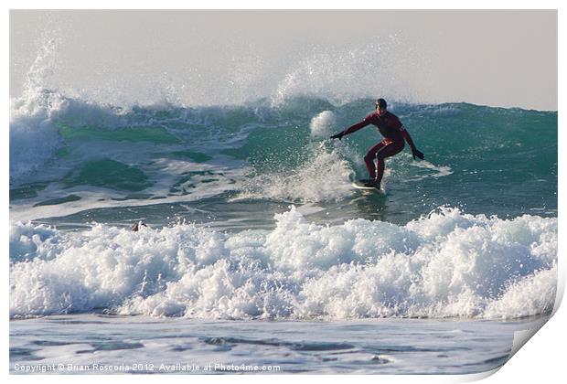 Winter Surfring Print by Brian Roscorla