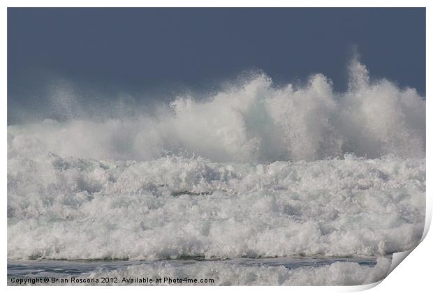 Cornish Surf Print by Brian Roscorla